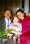 В Новый год с мужем и дочерью (31 декабря 1995г.)